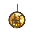 thumbnail image 1 of De Madera Bruja Calabaza Lámpara Colgante Adorno Para Decoraciones De Halloween Scienceny HA042878-03, 1 of 6
