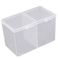 thumbnail image 3 of opvise Nail Art Storage Box Translucent Multi-fuction Plastic 2 Grids Storage Case for Nail Art Shop Translucent, 3 of 8
