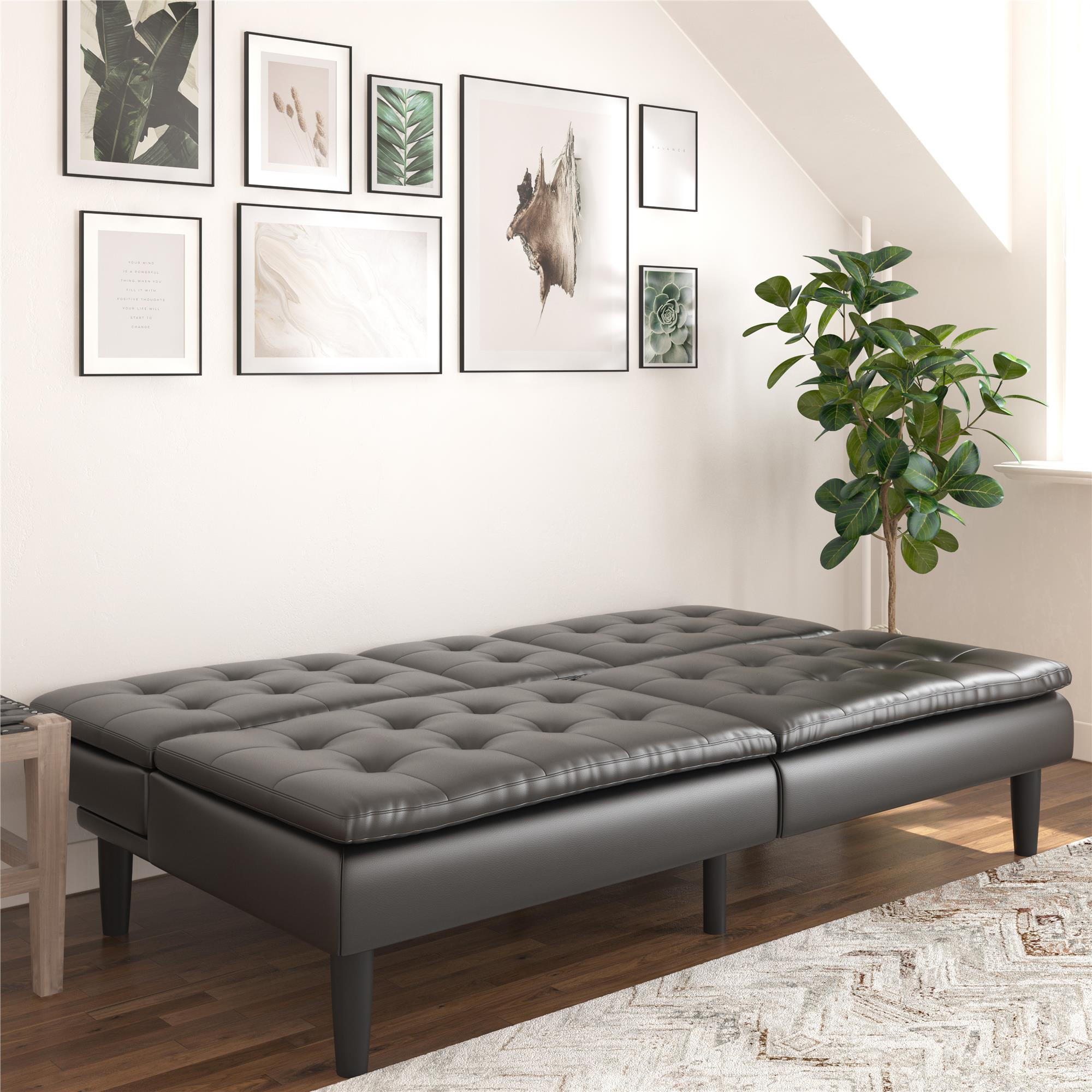 Mainstays 71.5 in Memory Foam Futon with USB and Cupholder photo 5