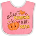 thumbnail image 3 of Inktastic Cutest Pumpkin in the Patch with Orange Heart Boys or Girls Baby Bib, 3 of 4