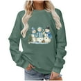 thumbnail image 4 of Aufmer 5 Pcs Women's Solid Color Hooded Sweatshirt, Round Neck Long Sleeve Pullover, Casual Streetwear Top(Green), 4 of 6