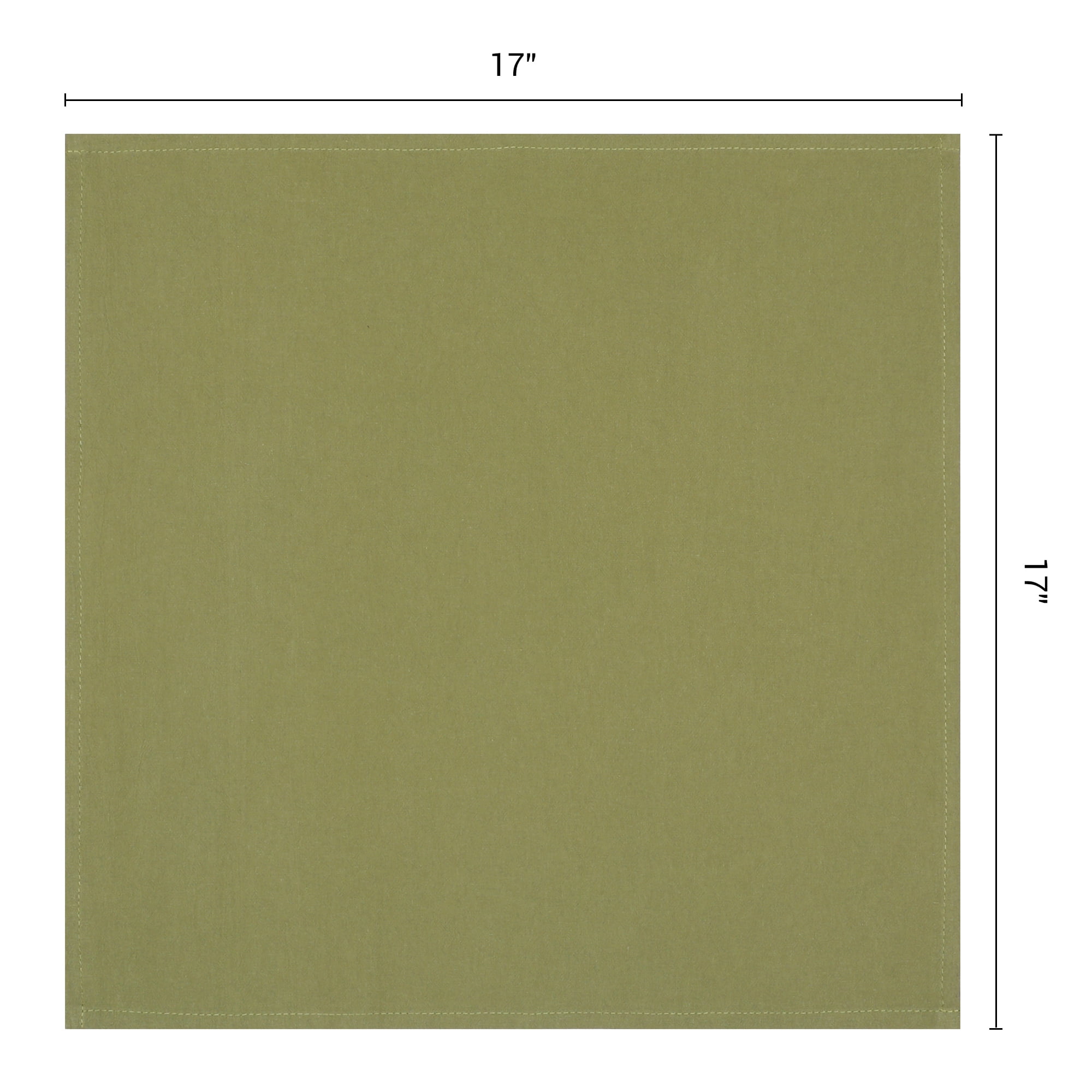 Unique Bargains 12Pcs Cotton Washable Reusable Events Cloth Napkins Grass Green 16x16inch