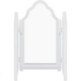 thumbnail image 4 of Southern Enterprises Archlyn Trifold Scalloped Vanity Mirror in White, 4 of 13