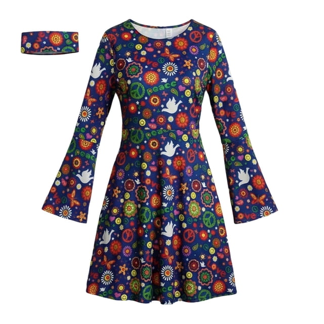 Ensemble de Robe pour Fête à Thème et Jeu de Rôle Historique avec Robe à Imprimé Foulard en Deux Pièces pour Occasions de Réception