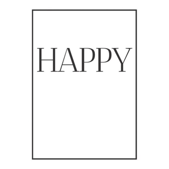 Happy: A colorful decorative book for coffee tables, end tables, bookshelves and interior design styling Stack feels books to add decor to any room. Monochrome effect cover. Ideal for your own home or
