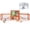 Orange, variant on Insulated Outdoor Wood Rabbit Hutch Small Animal Enclosure House Pet Shelter Gray with Colorful Patterns