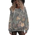 thumbnail image 4 of Uootdi Oversized Long sleeve Sweatshirt for Women Camo Leaf Maple Leaf Gift Pattern Winter Hoodies with Oversized Long sleeve Sw eatshirt for, 4 of 9