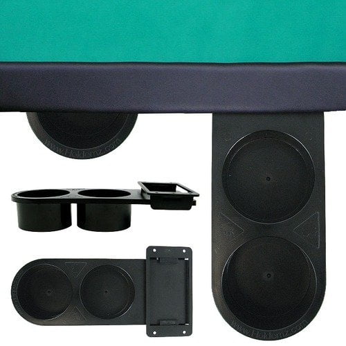 Retractable 2Cup Plastic Cupholder Under Table Mount