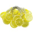 thumbnail image 2 of Cadena de luces LED con forma de rodaja de limón y frutas, intermitente, funciona con pilas, para bodas, hogar, cumpleaños, jardín, patio, fiesta $ Cadena de luces con forma de rodaja de limón,, 2 of 6