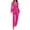 Y-Hot Pink3123, variant on FEIFLY Casual O-Neck Jumpsuit Long Sleeve Belted Sequin Jumpsuit Solid Color Stylish Women Onesie