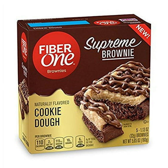 Fiber One Supreme AJH3Brownie Cookie Dough, (2 Pack) 5.65 oz. Boxes