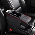 thumbnail image 1 of PU Leather Auto Center Console Armrest Pillow for Long-Distance Driving with Additional Cup Holder and Storage Functions, 1 of 8