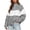 Gray, variant on Quarter Zip Sweatshirt Women Stand Collar Color Block Fleece Pullover Lightweight Casual Loose Long Sleeve Fall Sweatshirt No Hood Black S
