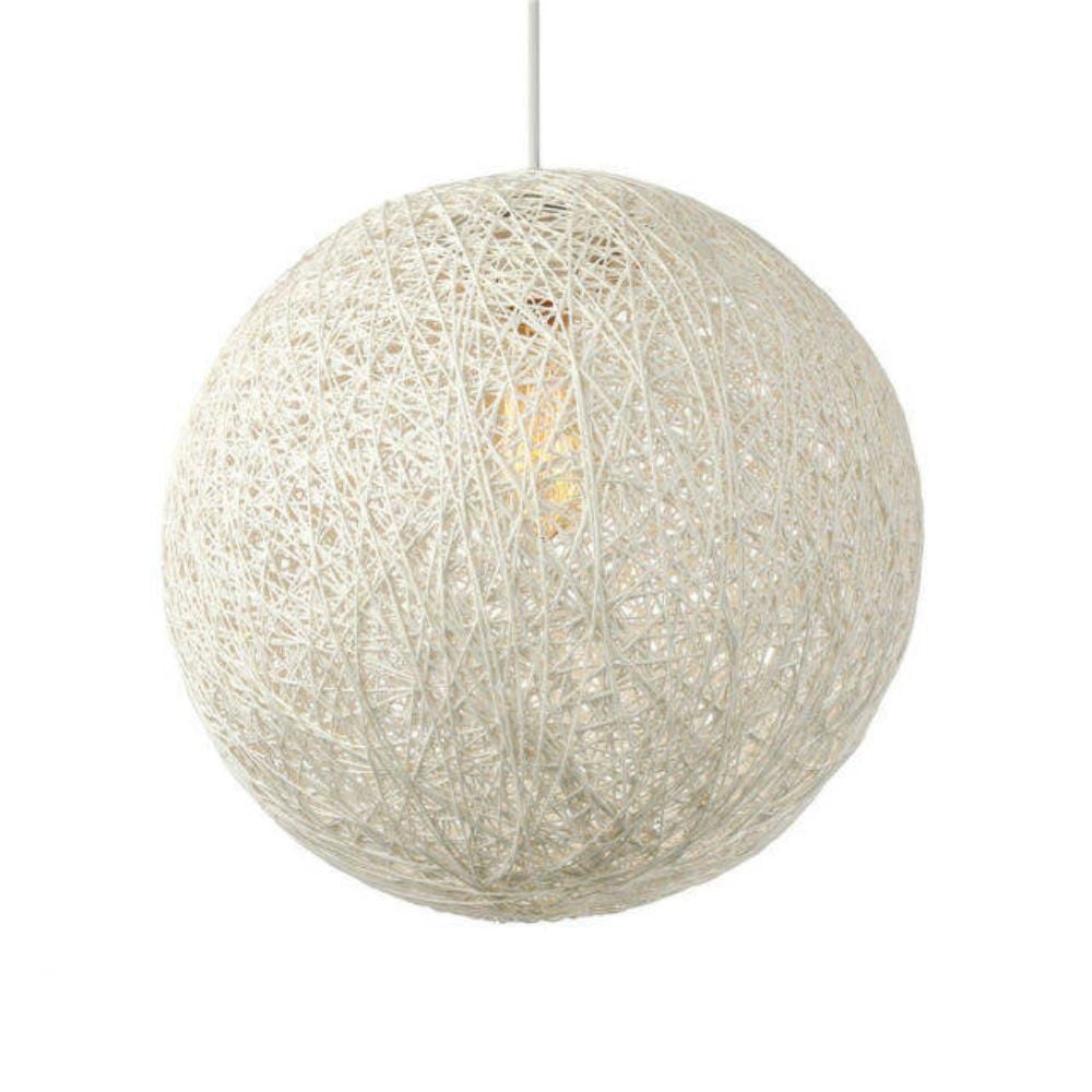 Globe pendant made of flaxen thread<br><br>Number of Lights: 1<br><br>Lamp Holder: E27<br>XL: 31.5"D