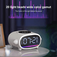 thumbnail image 5 of Multifunctional Bluetooth Speaker with Wireless Fast Charging Alarm Clock Pickup Lamp Support USB Drive Aux Music Player,1 x Wireless Charger Bluetooth Speaker 1 x USB cable,White, 5 of 7