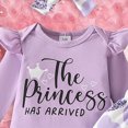 thumbnail image 6 of masbird Baby Girl Clothes Newborn Infant Fall Winter Outifts Ribbed Ruffle Long Sleeve Romper Pant Outfit Set 3pcs 0-24Months,Light Purple,12-18 M, 6 of 6