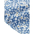 thumbnail image 5 of Agnes Orinda Women's Plus Size Floral Tops Tie Front Scoop Neck Short Sleeve Ruffle Cuff Summer Casual Blouses 2X Blue, 5 of 6