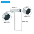 thumbnail image 2 of Uxcell 16x19mm Chainsaw Tool Wrench Chainsaw Combination T Wrench with Phillips Screwdriver Silver 3 Pcs, 2 of 5