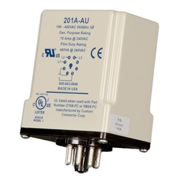 motorsaver 3phase voltage monitor, model 201aau, 190480v