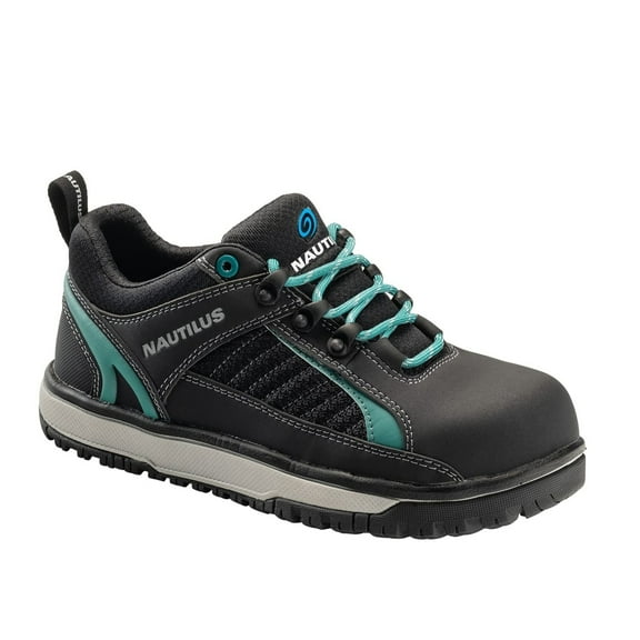 Nautilus Womens Alloy Toe EH Athletic Work Shoe Black Blue N1466 Size Options