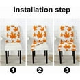 thumbnail image 3 of Autumn Living Room Chair Covers Set of 4 Maple Leaf Fall Parsons Chair Slipcovers for Dining Room Hotel Kitchen, 3 of 7