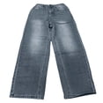 thumbnail image 7 of Boys Wide Leg Jeans, Solid Color Loose Straight Leg Full Length, Casual Fashion Denim Pants For Kids Blue 10-11Years, 7 of 7