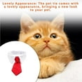 thumbnail image 4 of Cravate pour Chien Chat Accessoire de Toilettage Vêtements Ornement Nœuds Décorations Colliers pour Chats Accessoires Collier Réglable Décoration Rouge S31cm, 4 of 6