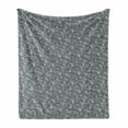 thumbnail image 1 of Camouflage Soft Flannel Fleece Throw Blanket, Pixel Design Graphic of Camo Pattern in Neutral Tones, Cozy Plush for Indoor and Outdoor Use, 60" x 80", Blue Grey White, by Ambesonne, 1 of 6