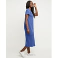 thumbnail image 5 of Hanes Women's Garment Dyed Midi Dress Deep Forte Blue XS, 5 of 7
