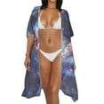 thumbnail image 3 of DISNIMO Galaxy Wolf Butterfly Print Women's Kimono Beach Cover Up Summer Cardigan Beach Coverups with Half Sleeve Casual Lightweight Swimwear Cover up, 3 of 6