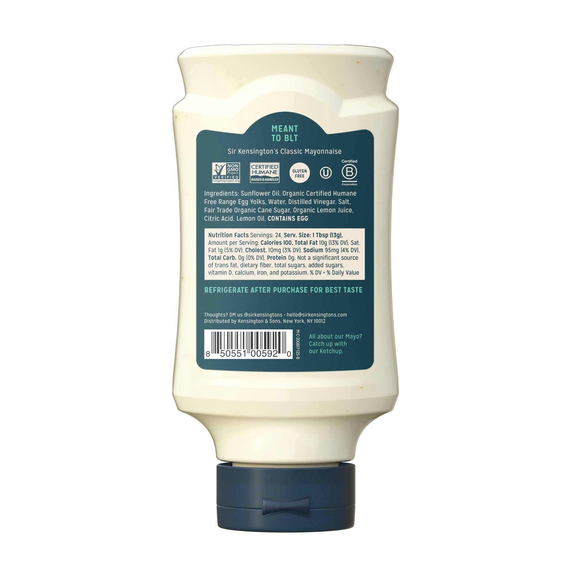 (3 pack) Sir Kensington's Classic Mayonnaise Condiments Made with Free-Range Eggs, 12 fl oz Squeeze Bottle