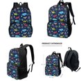 thumbnail image 2 of COEQINE 3 Pcs Set Adjustable School Backpack for Boys Teenagers + High Capacity Pencil Box Lightweight Detachable Lunch Tote Fashion & Portable Dinosaur, 2 of 4