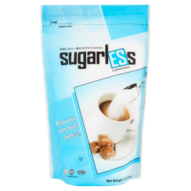 Health Garden Sugarless Erythritol Stevia, 1 Lb