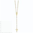 thumbnail image 2 of 14k Two-tone with Diamond-cut Bead Rosary (Weight: 14.98 Grams, Length: 32 Inches), 2 of 3