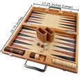 thumbnail image 3 of Duboce Inlaid Walnut Beech Sapele and Bass Wood Backgammon Board Game Large 17 Inch Set, 3 of 3