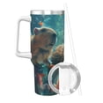 thumbnail image 2 of Pofeuu Underwater Swimming Guinea Pig Print 40oz Ice Bully With Handle And Straw Stainless Steel Vacuum Insulated Cup And 2 In 1 Straw Lid, 2 of 8