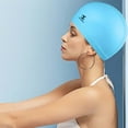 thumbnail image 2 of Swimming Hat Ear Protection Coating High Elasticity Swimming Sports Bathing Caps, 2 of 5