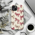 thumbnail image 5 of Pink & Blush Hand-Drawn Bow Pattern iPhone Case – Elegant Feminine Design on Cream Background, Slim Protective Cover for iPhone 16 15 14 13 12 11 Mini Pro Max, 5 of 6