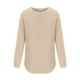 thumbnail image 4 of Pntutb Moda Mujer Otoño Invierno Sólido Cuello Redondo Jersey Manga Larga Tops Pntutb Pntutb-2692, 4 of 6