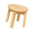 thumbnail image 2 of Taburete de madera Taburete redondo de madera Cómodo taburete de ocio Taburete de pie de madera creativo Taburete de madera maciza para apartamento altura 25cm, 2 of 8