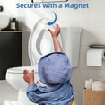 thumbnail image 5 of Family-Friendly Elongated Toilet Seat with Built-in Toddler Potty, Soft Slow Close, Quick-Release Hinges, Easy Clean, Durable for Adults & Kids, Bathroom Hardware - 19” All White Cover, 5 of 8