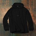 thumbnail image 3 of Gibobby Sudadera con Capucha Hombre Pulóver Liso Blusa(Negro,XG), 3 of 5