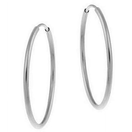 Sterling Silver Endless Wire Hoop Earrings