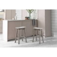 thumbnail image 2 of Boraam Sonoma 29-Inch Bar Height Backless Saddle Wood Bar Stool, Storm Grey Wire-Brush Finish, 2 of 7