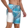 thumbnail image 2 of Kdxio Dolphin Print Men'S Swim Trunks With Compression Liner 7 Inch Inseam Quick Dry Swim Shorts, 2 of 7