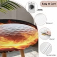 thumbnail image 3 of Golf Ball Round Tablecloth for 55-60 Inch Tables,Fitted Table Cover with Elastic Edge,Sport Modern Glowing Burning Classic Art Waterproof Outdoor Table Cloth Protector for Patio Garden Dinner Picnic, 3 of 9