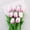 White Purple, variant on Artificial Tulips Bouquet, Lifelike Real Touch TulipsforHome Decor, No Maintenance Artificial Flowers CenterpieceforDining Table Wedding and Photography