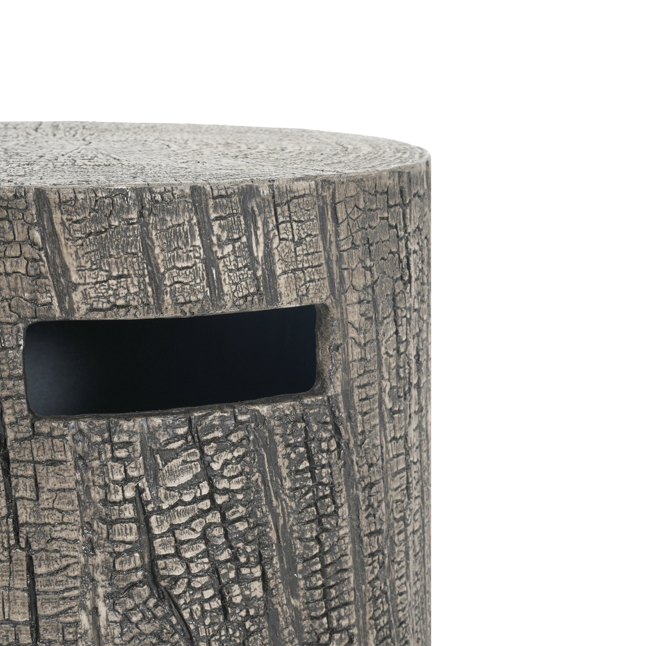 Christopher Knight Home Outdoor Round Propane Tank Cover, Lightweight Concrete Side Table, Light Grey