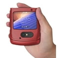 thumbnail image 5 of Case with Clip for Motorola RAZR 5G Flip Phone, Nakedcellphone [Red] Hard Shell Slim Cover with [Rotating/Ratchet] Belt Hip Holster Holder Combo for Moto RAZR 5G Flip Phone (2020) XT2071, 5 of 10
