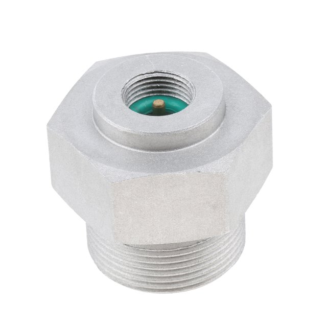 Adaptador de conversión de cabeza de tanque de Entrada de botella Tipo de tornillo Válvula BBQ Plata kusrkot Adaptador de llenado de gas de la estufa
